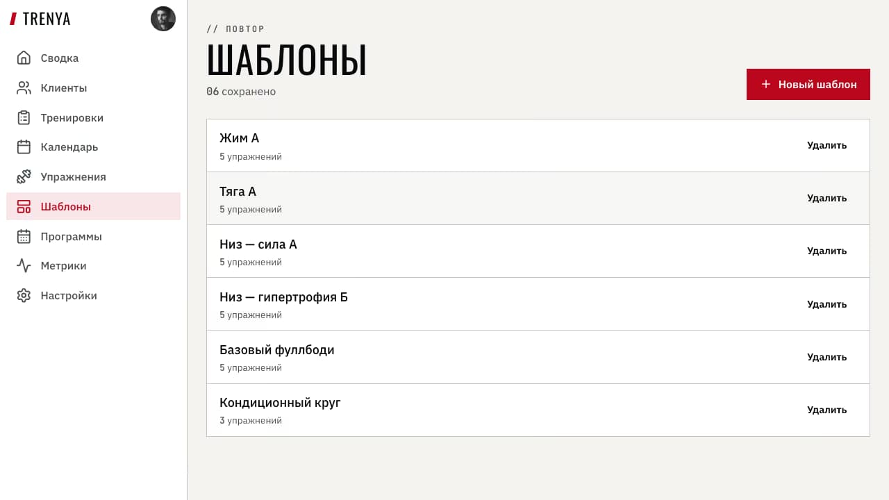 Пустая библиотека шаблонов после удаления